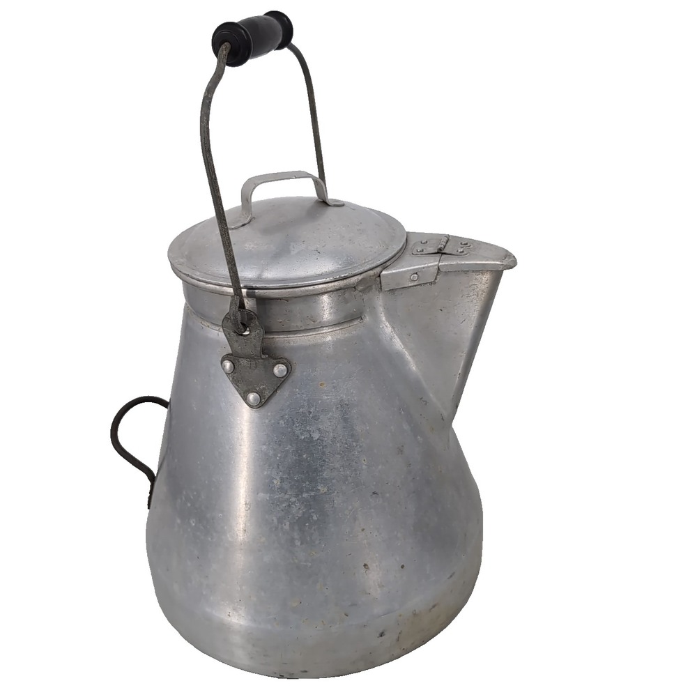 Vintage Wear-Ever No. 4711 Aluminum Coffee Pot 11 QT Farmhouse Kettle USA Made